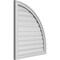 Ekena Millwork Quarter Round Top Right Surface Mount PVC Gable Vent w/ 2"W x 2"P Brickmould Sill Frame, 28"W x 32"H GVPQR28X3203SF - alternate 2